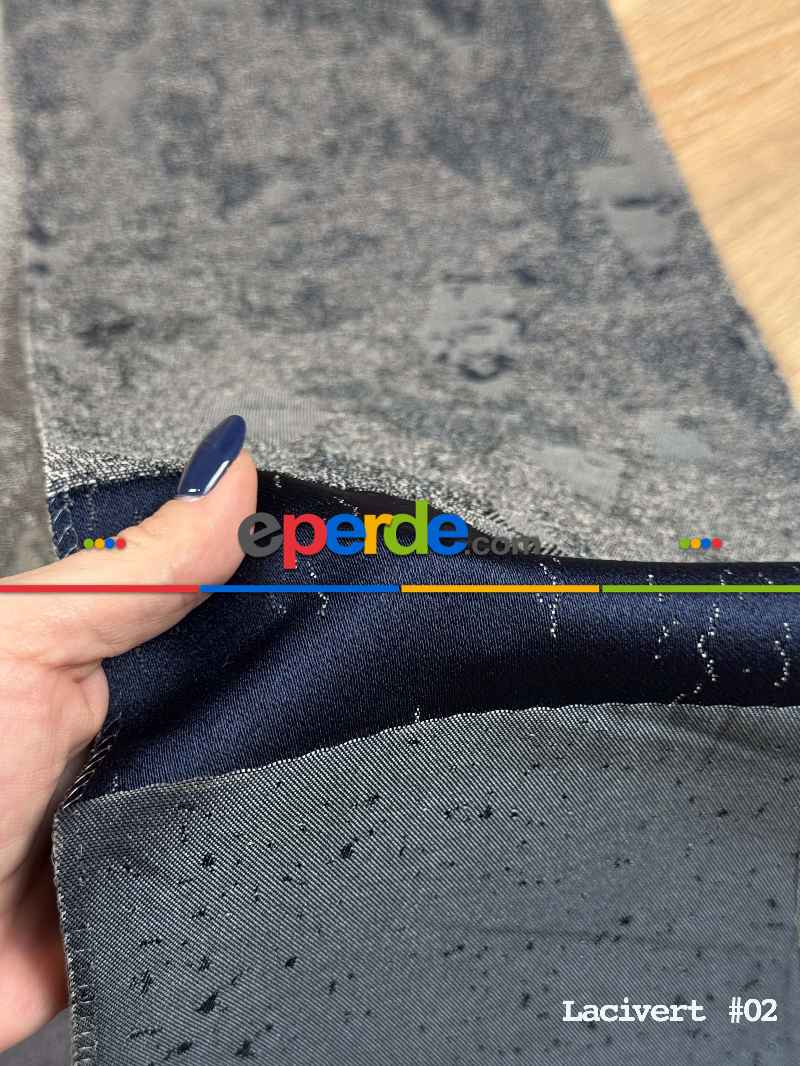 Salon - 6 Farklı Renk Orta Pano Desenli Jakar Dokuma Fon Perde, Premium Kalite Seri 100cm X 1cm 