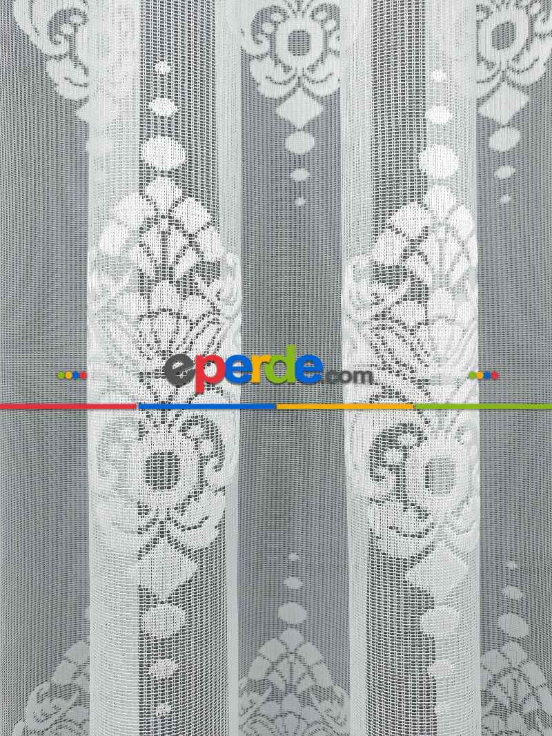 Oturma Odası - Fransız Dantel Tül Perde- Ekru