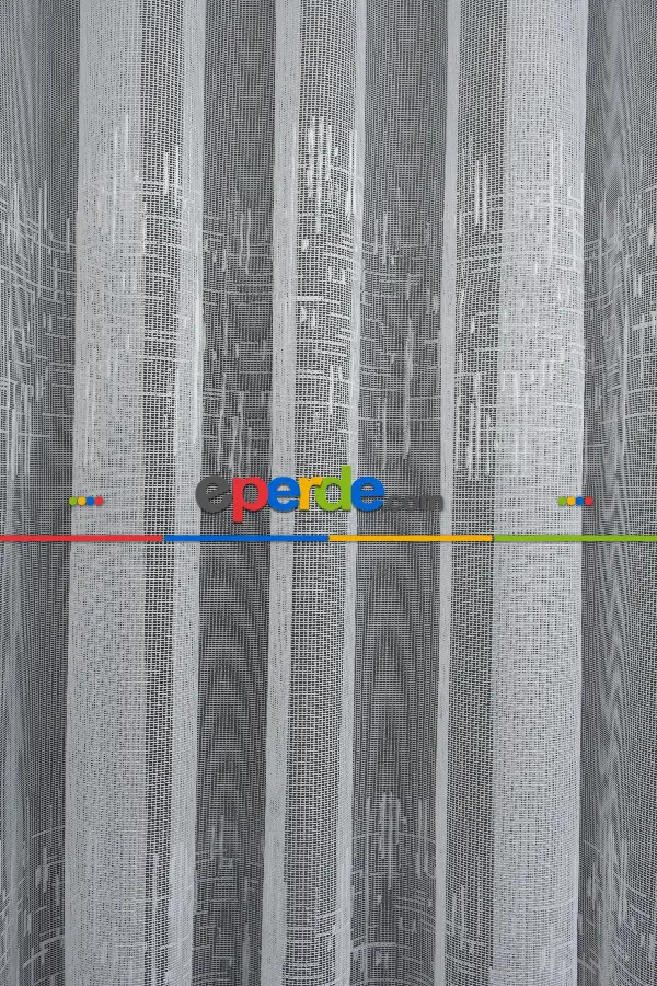 Taç Fransız Dantel Örme Tül Perde Konak153