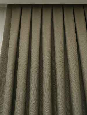 Blackout Fon Perde Hasır Dokulu - Işık Geçirmez ( Sitede Benzeri Yoktur. )- Kahverengi