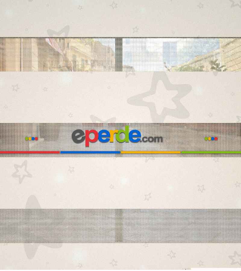 Yıldız Desenli Baskılı Zebra Perde- Çok Renkli