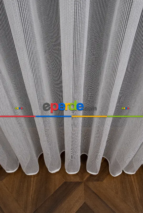 Salon Tül - Zincir Çelik Dökümlü Tül Perde - İtinalı Dikiş - Amerikan Pile - Kurşunlu Tül