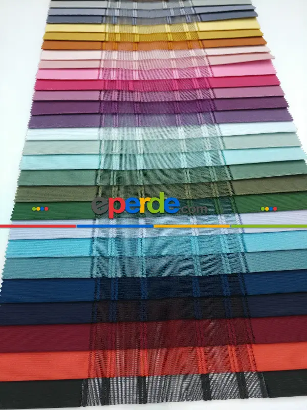 1. Kalite Çizgili Tül Dikey Zebra Perde - Ft-35 Bordo , Ft-09 Elegans , Ft-16 Hardal , Ft-02 Ekru- Bordo-ekru-sütlü Kahve-hardal Sarısı