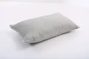 Gri Mavi Fırfırlı Dikdörtgen Kırlent- Mavi Grimsi