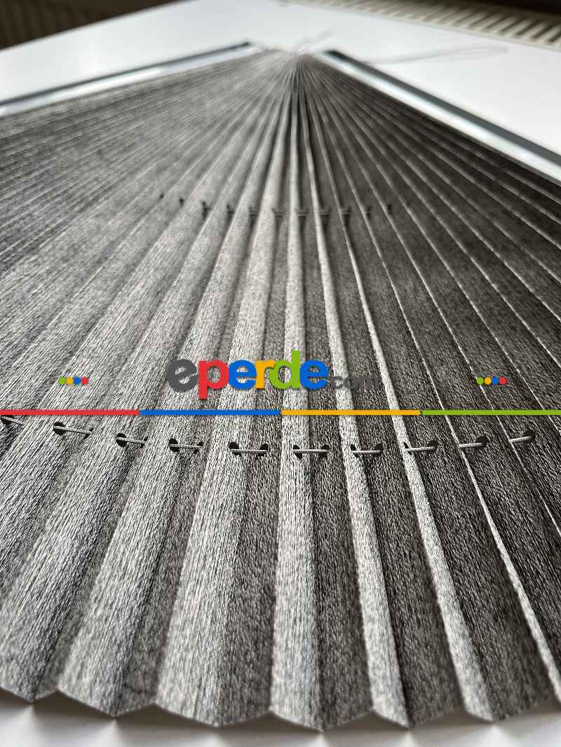 Brillannt Plise Perde - Cam Balkon Perdesi - Pimapen Perdesi - Antrasit (20 Renk) Kolay Montaj Yaylı Sistem, Vidalı Sistem Veya Yapıştırma