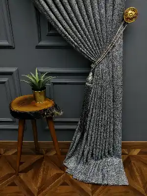 Gerçek Hasır Dokuma Salon Fon Perdesi 2021 Elite Series- Gri-füme-antrasit