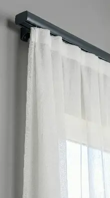 Antrasit Gri Çift Kanallı Dekoratif Ray, Modern Perde Korniş Rayı