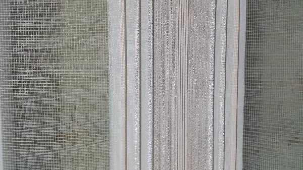 Salon Zebra Perde - Elit Simli Pileli Pudra Pembe Zebra Perde 43-4- Gri Açık