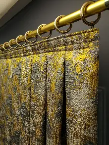 Modern Desenli Jakarlı Fon Perde Yeni Seri 401- Gri-füme-antrasit-füme-altın