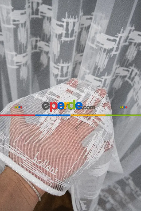 Yatak Odası - Brillant Fırça Desen Tül Genç Spor Tasarım Modern Tul