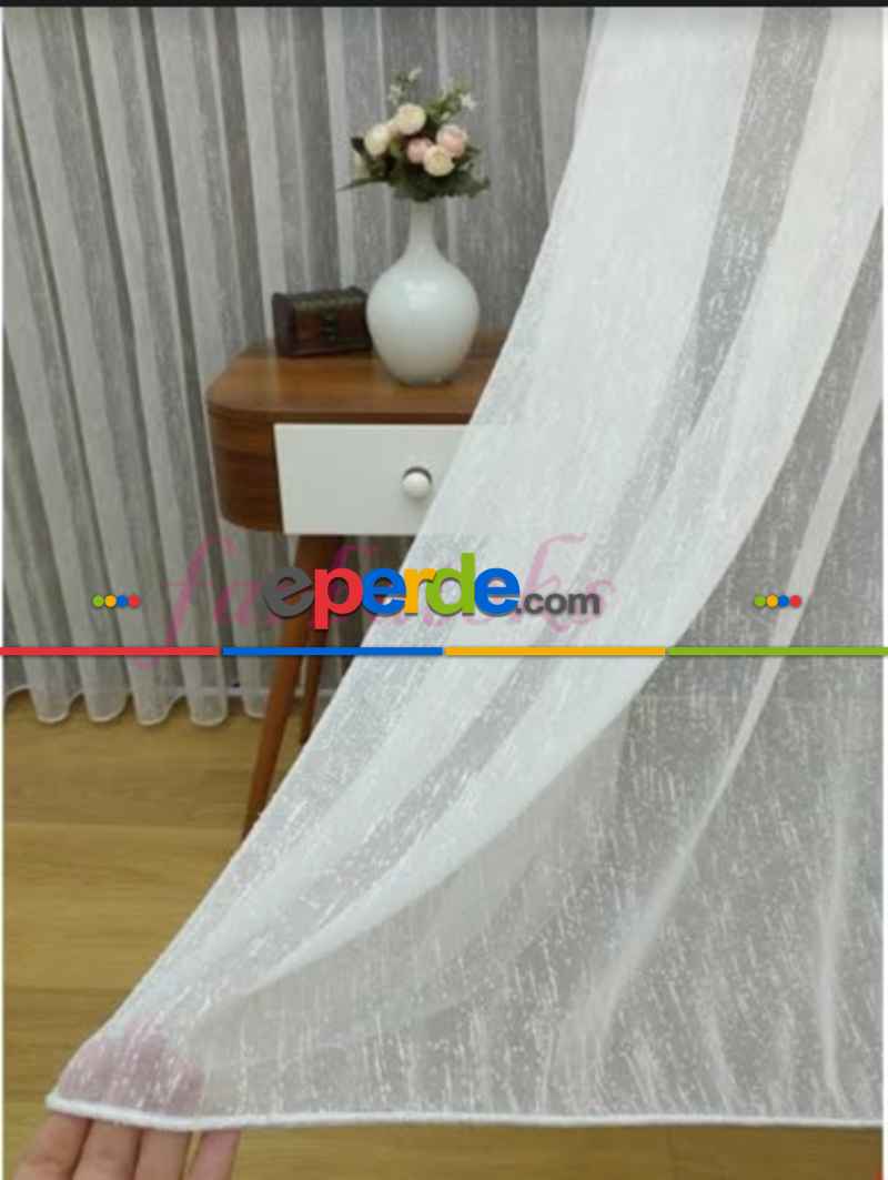 Oturma Odası - Keten Tül-keten Tül Perde- Beyaz-ekru