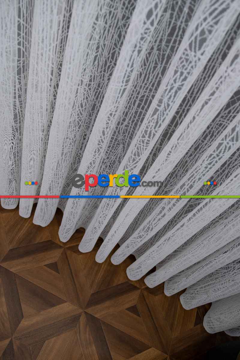 2023 Trend Örme Tül Perde Çok Dökümlü - Ütü İstemez - İtinalı Dikiş