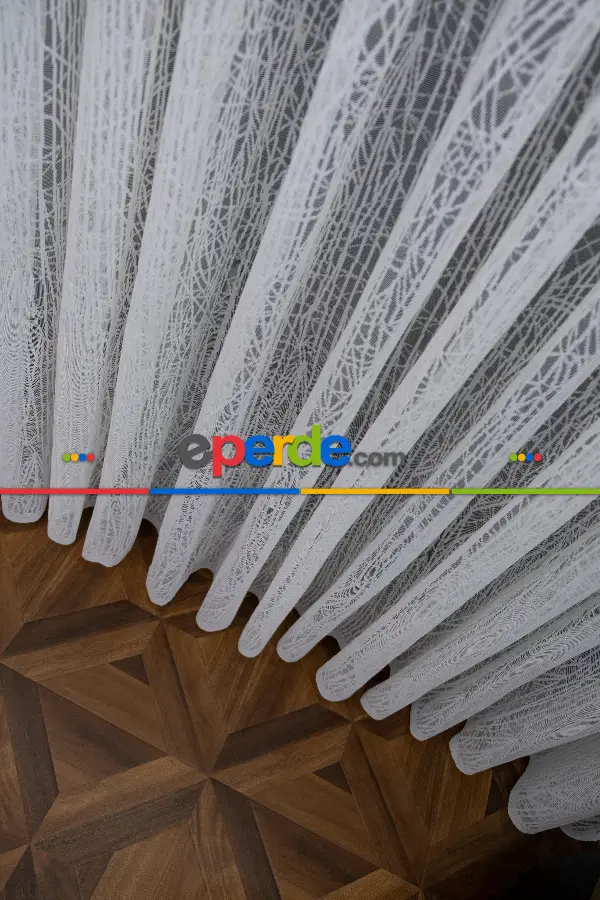 2023 Trend Örme Tül Perde Çok Dökümlü - Ütü İstemez - İtinalı Dikiş