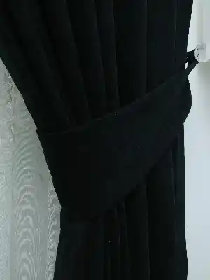 Siyah - Düz Fon Perde ( 180 Eninde )- Siyah