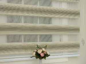 Salon Zebra Perde - Vizon Degrade Geçişli Plise Zebra Perde 2021 Elit- Krem