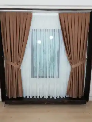 Soft Sütlü Kahve Fon Perde- Sütlü Kahve