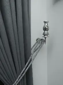 Gri Düz Renk Dökümlü Fon Perde (150)- Gri