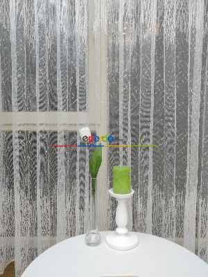 Fırsa Ürünü!! Hazır Ölçülü Fransız Dantel Bant Desenli Tül Perde