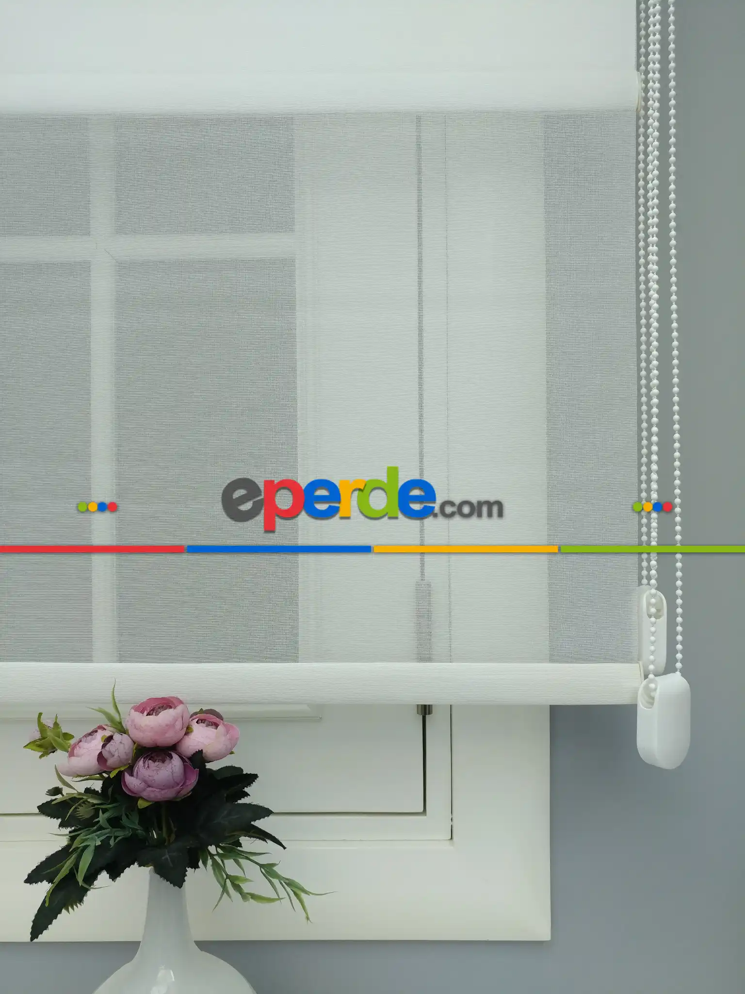 Çiftli Sistem Tül Stor- Beyaz