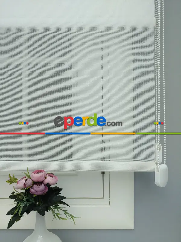 Çiftli Sistem Tül Stor- Beyaz