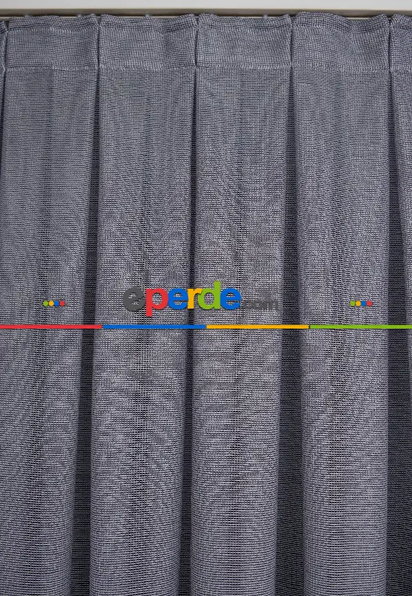 Yatak Odası - Antrasit Renkli Kedi Tırmalamalarına Dayanaklı Tül Perde