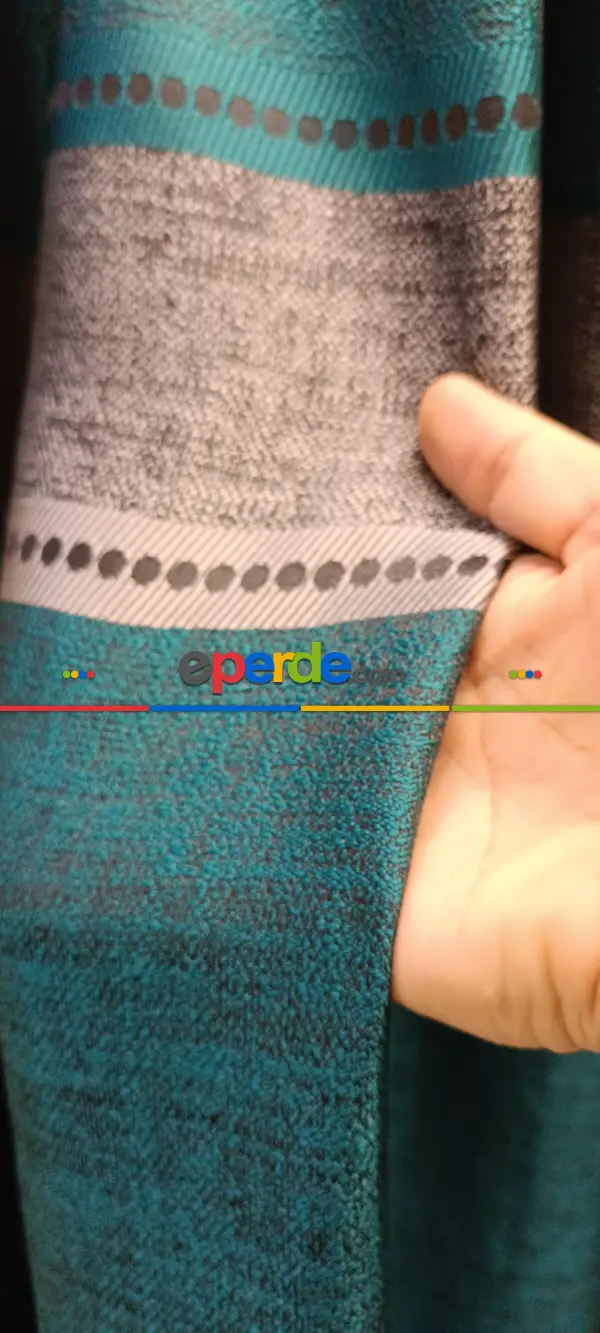 Modern Desenli Fon Perde 50cm X 1cm 