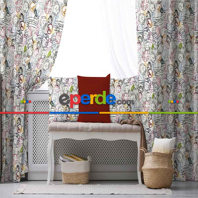 Popart Fon Perde Evim K-272 Kumaşı Kalındır Duck Bezi Değildir