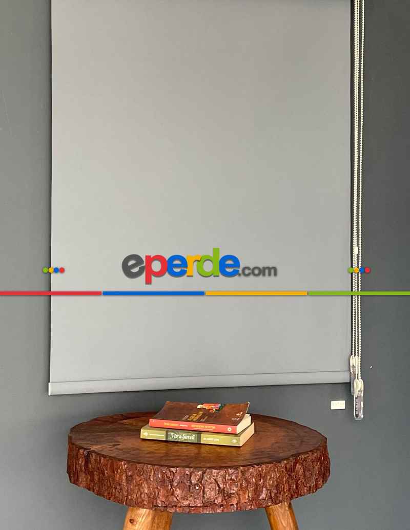 Halim Perdesan Mp-08 Gri Renk Kalın Mat Polyester Stor Perde