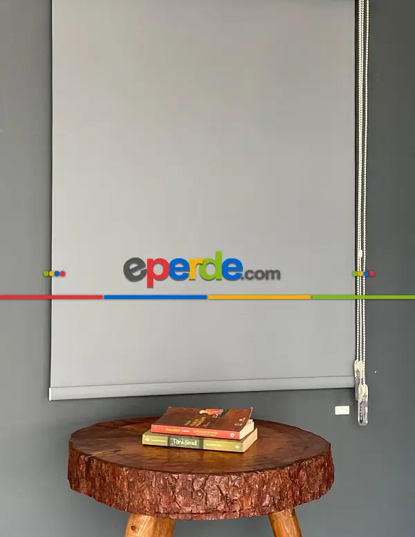 Halim Perdesan Mp-08 Gri Renk Kalın Mat Polyester Stor Perde