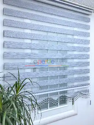 Gri Bambu Zebra Perde 14207-09- Gri-füme-antrasit