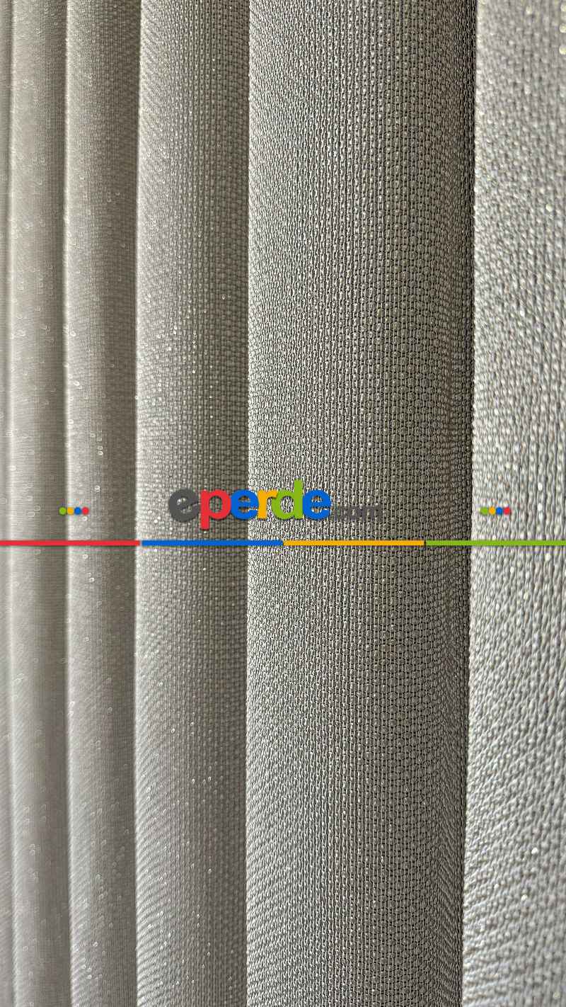 Gold Altın Keten Gümüş Simli Tül Perde - Ağır Gramajlı Premium