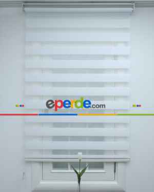 Mutfak Zebra Perde Düz Seri- Beyaz