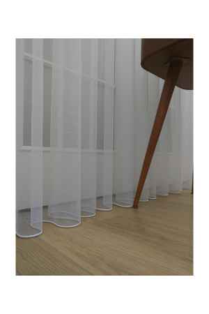 Salon Düz Tül - Grek Tül Perde - Petek Zemin - Ekru