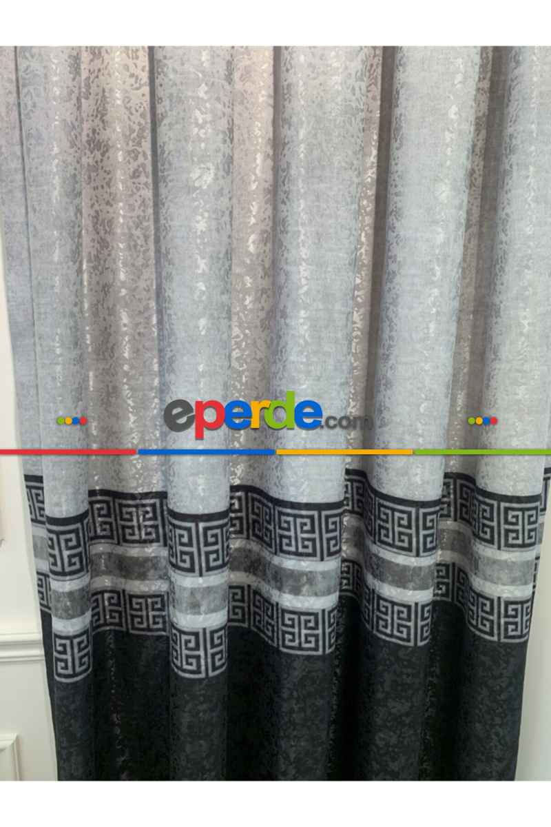 Brillant Fon Perde Sellect Moda Yeni Tasarım Siyah Renk Fon Perde