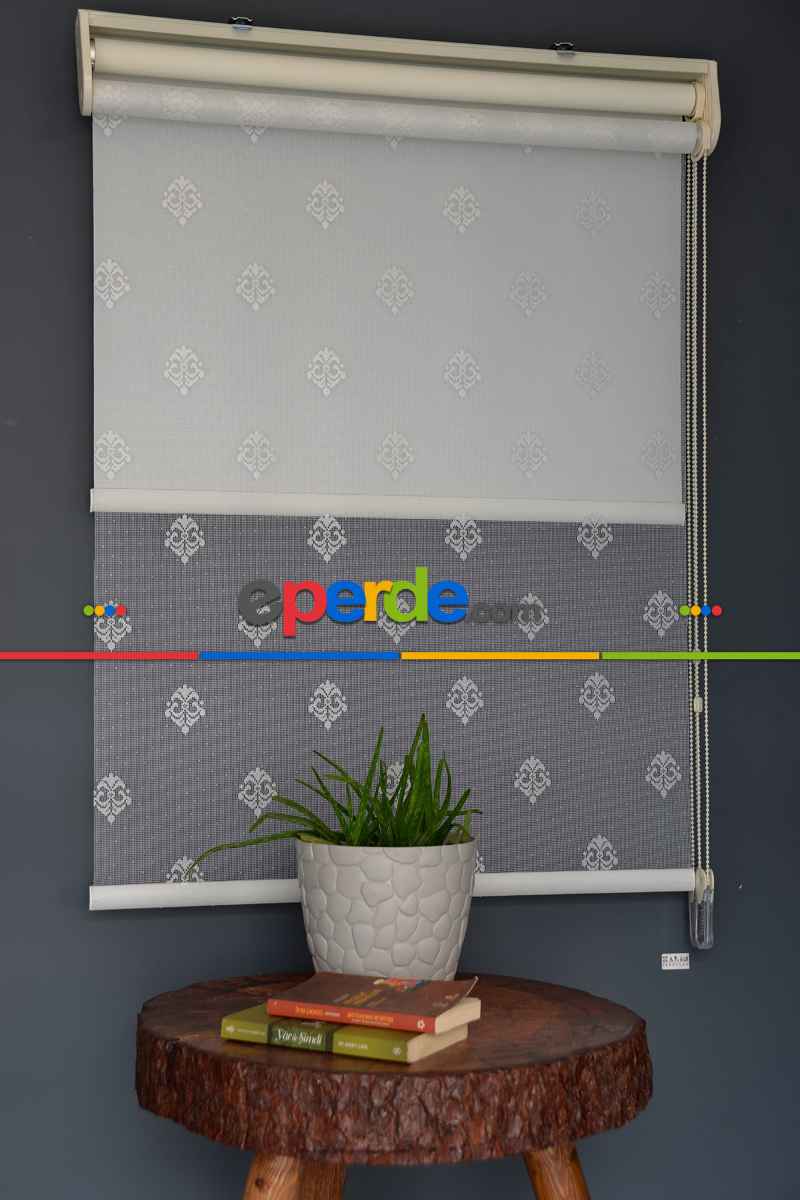 Halim Perdesan Dacuz-95 Beyaz Renk Etekli Veya Eteksiz Çift Mekanizmalı Tül Stor Perde