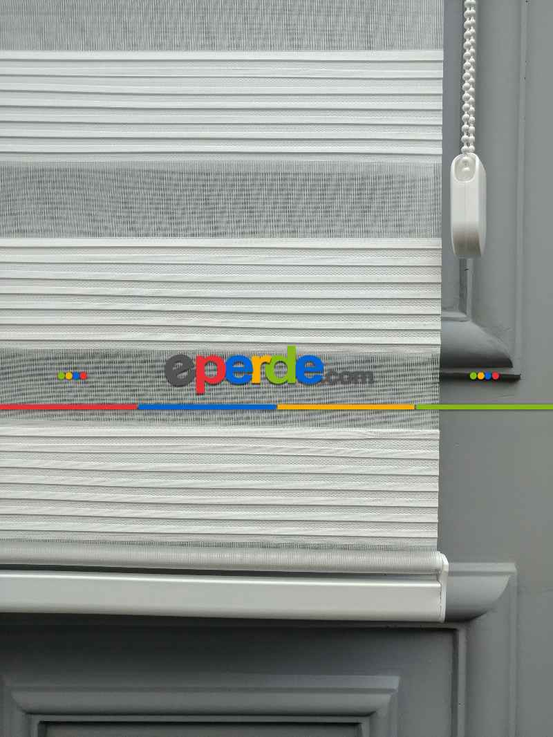 Mutfak - 2021 Sezonu - Zebra Perde - Dar Plise (pileli) Zebra Perde- Beyaz