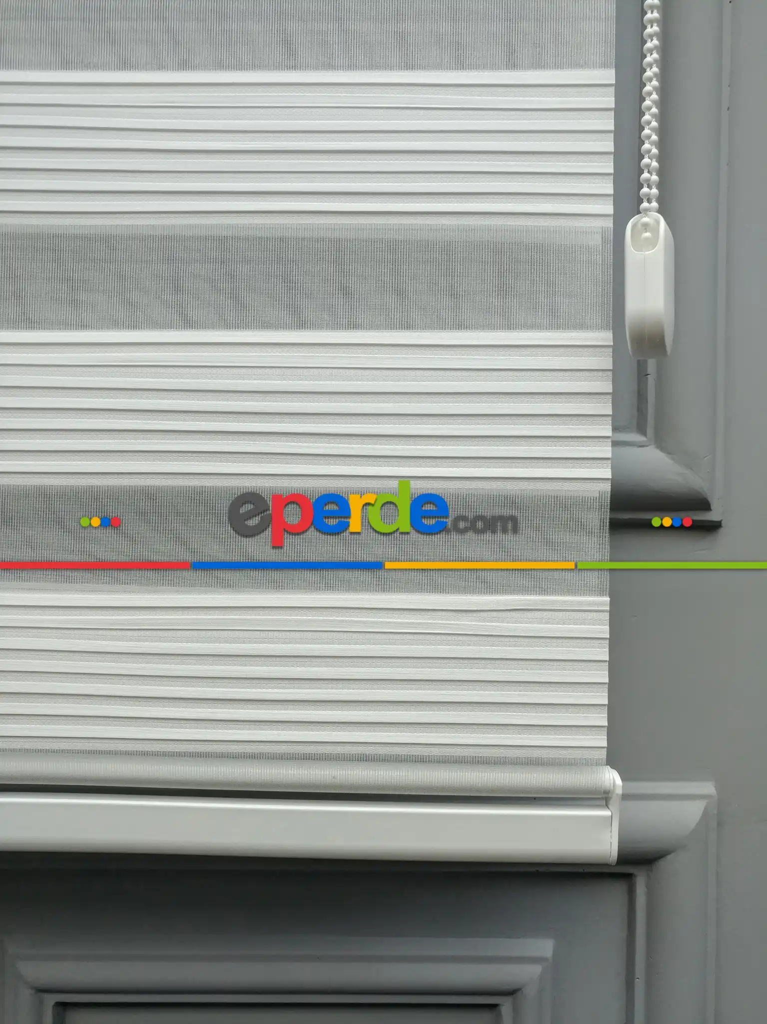 2025 Sezonu - Zebra Perde - Dar Plise (pileli) Zebra Perde- Beyaz