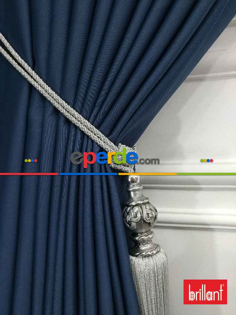 Brillant Karartma Blackout %98 Koyu Mavi Renk Fon Perde- Mavi Koyu