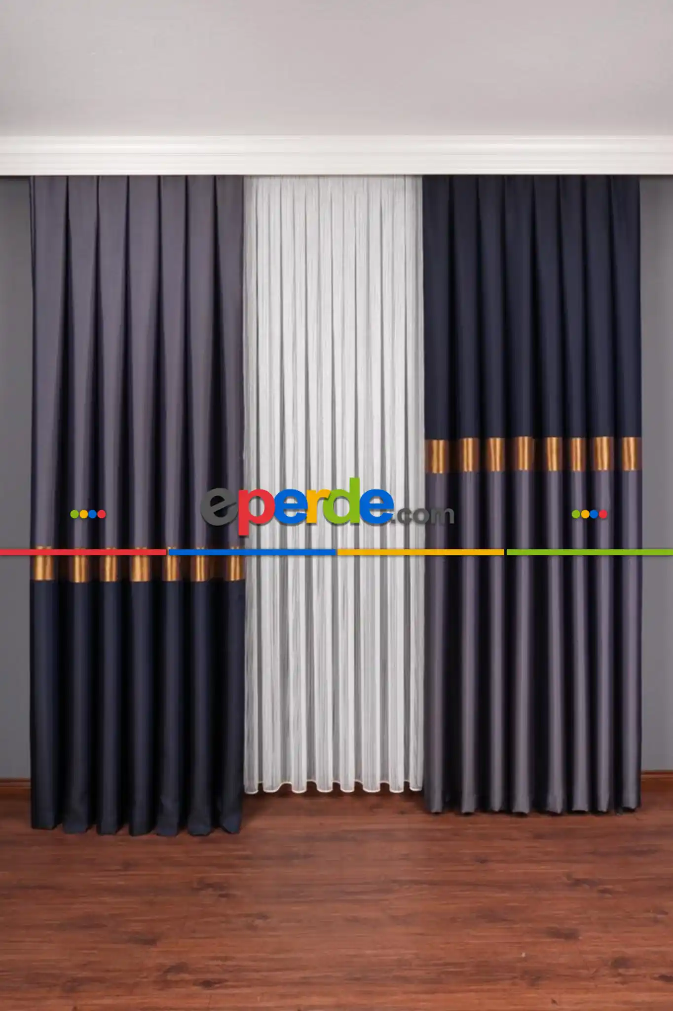 Düz Bordürlü Ada Fon Perde Dökümlü 3mt Kupon Şeklinde Satış 1.kalite 50cm X 1cm 