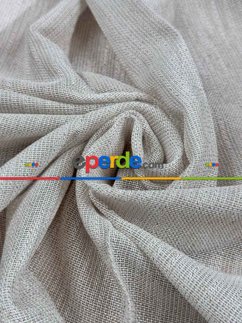 Etek Ucu Damask Nakışlı Düz Tül Perde, Özel Dokuma Premium Seri