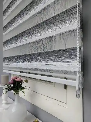 Renk Geçişli Pliseli Zebra Gri-beyaz Yeni Sezon Perle Home