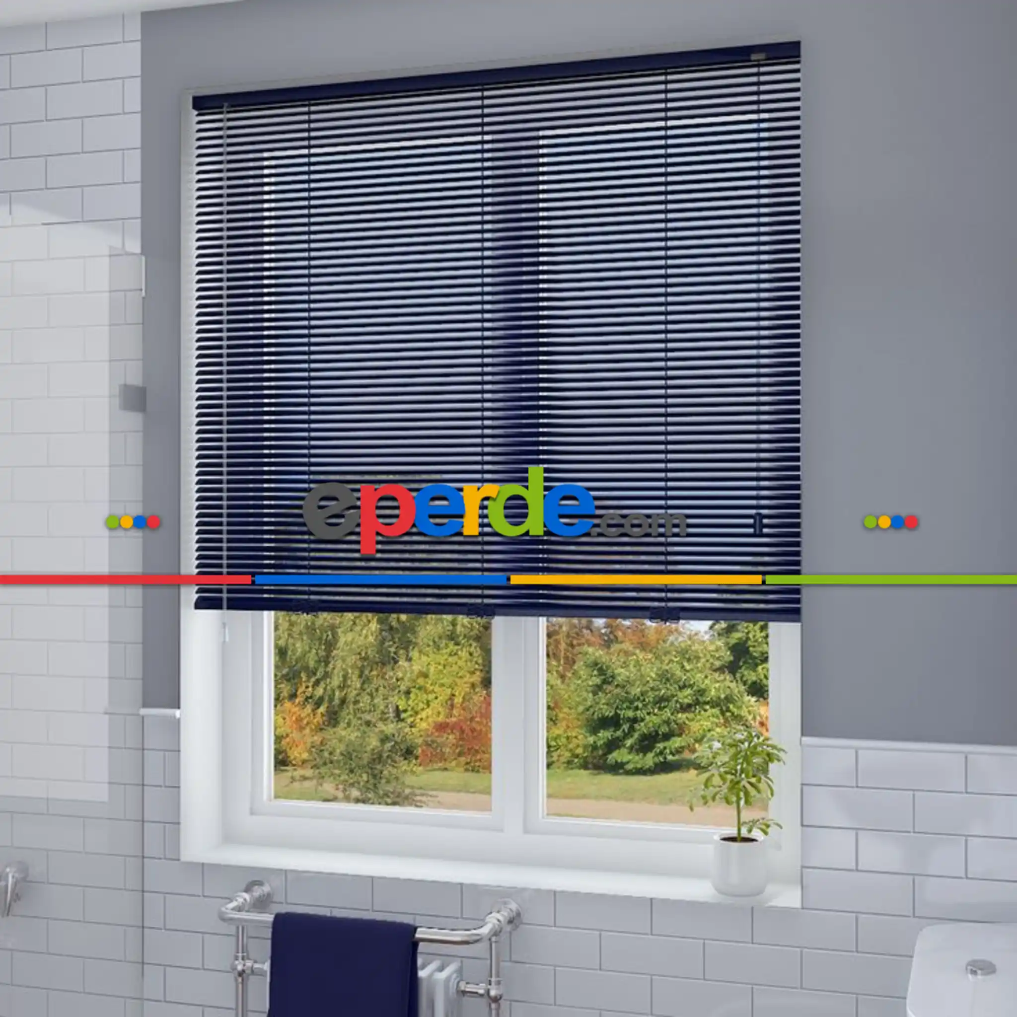 Oda Perde Metal Jaluzi Perde, Polywood, Ahşap Görünümlü, Alev Almaz, Antrasit, Siyah Ve Ahşap Tonlarında