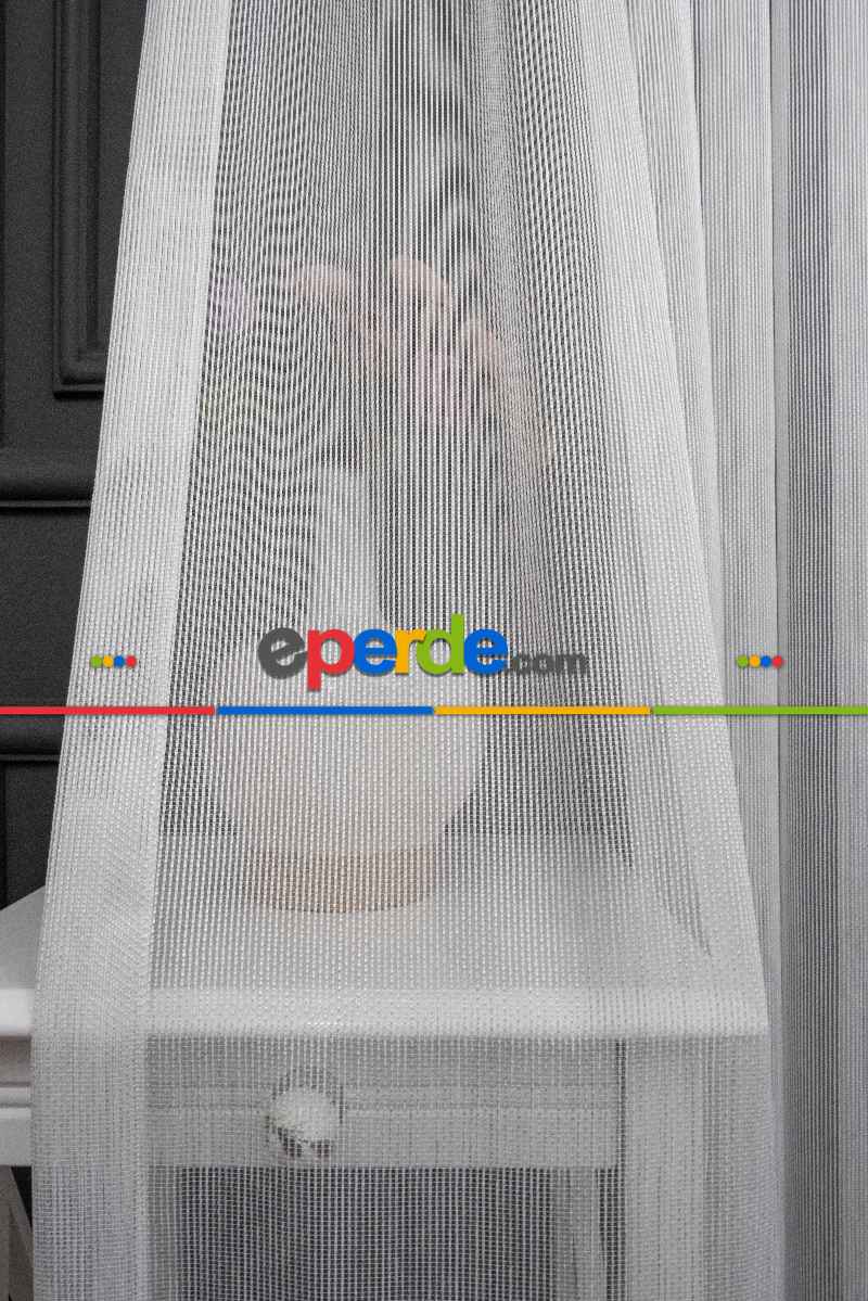 Mutfak - Zincir Çelik Dökümlü Tül Perde - İtinalı Dikiş Garantisi