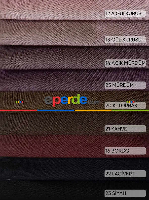 Kalın Gramajlı Karartma Düz Blackout Fon Ve Güneşlik Perde 26 Farklı Renk ( Özel Ölçü Sipariş ) Amerikan Pile Seçenekli