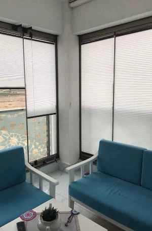 Brillannt Plise Perde - Cam Balkon Perdesi - Pimapen Perdesi - Ekru (20 Renk) Kolay Montaj Yaylı Sistem, Vidalı Sistem Veya Yapıştırma