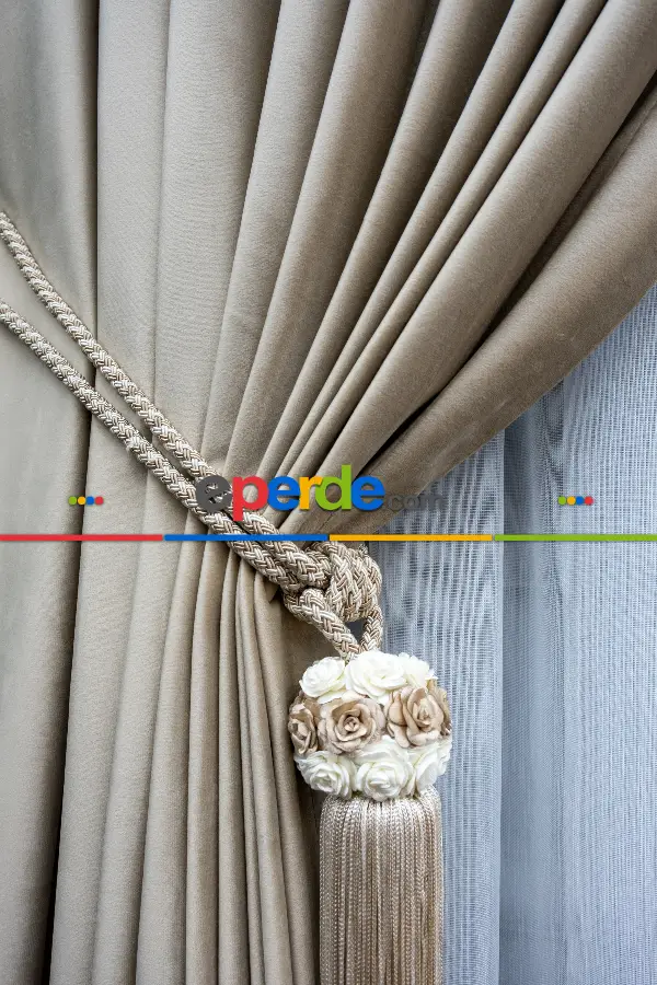 Salon Fon Perde - Orjinal Örme İpek Kadife (ithal)-  Çok Renkli 3