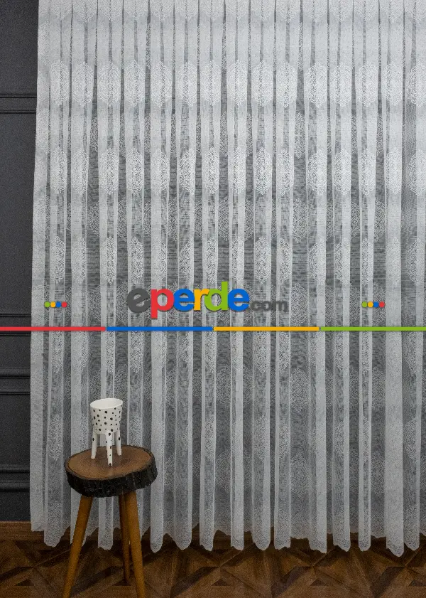 Damaks Desenli Fransız Danteli Örme Tül Damaks Desen