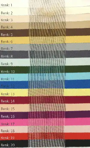 Tül Dikey Zebra Perde, 20 Renk- Kahverengi-Krem-Hardal Sarısı
