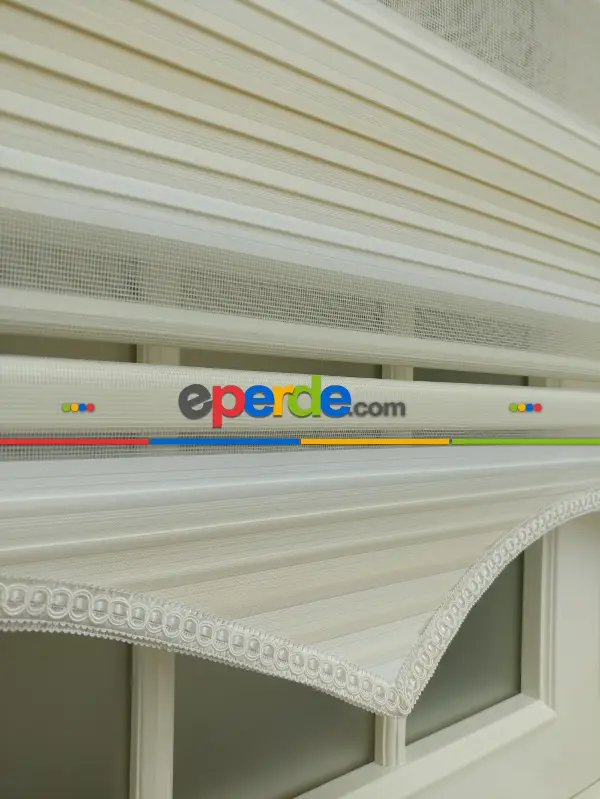 Salon Zebra Perde - Zebra Perde - Degrade Pileli Zebra ( Renk Geçişli Pileli )- Kum Beji