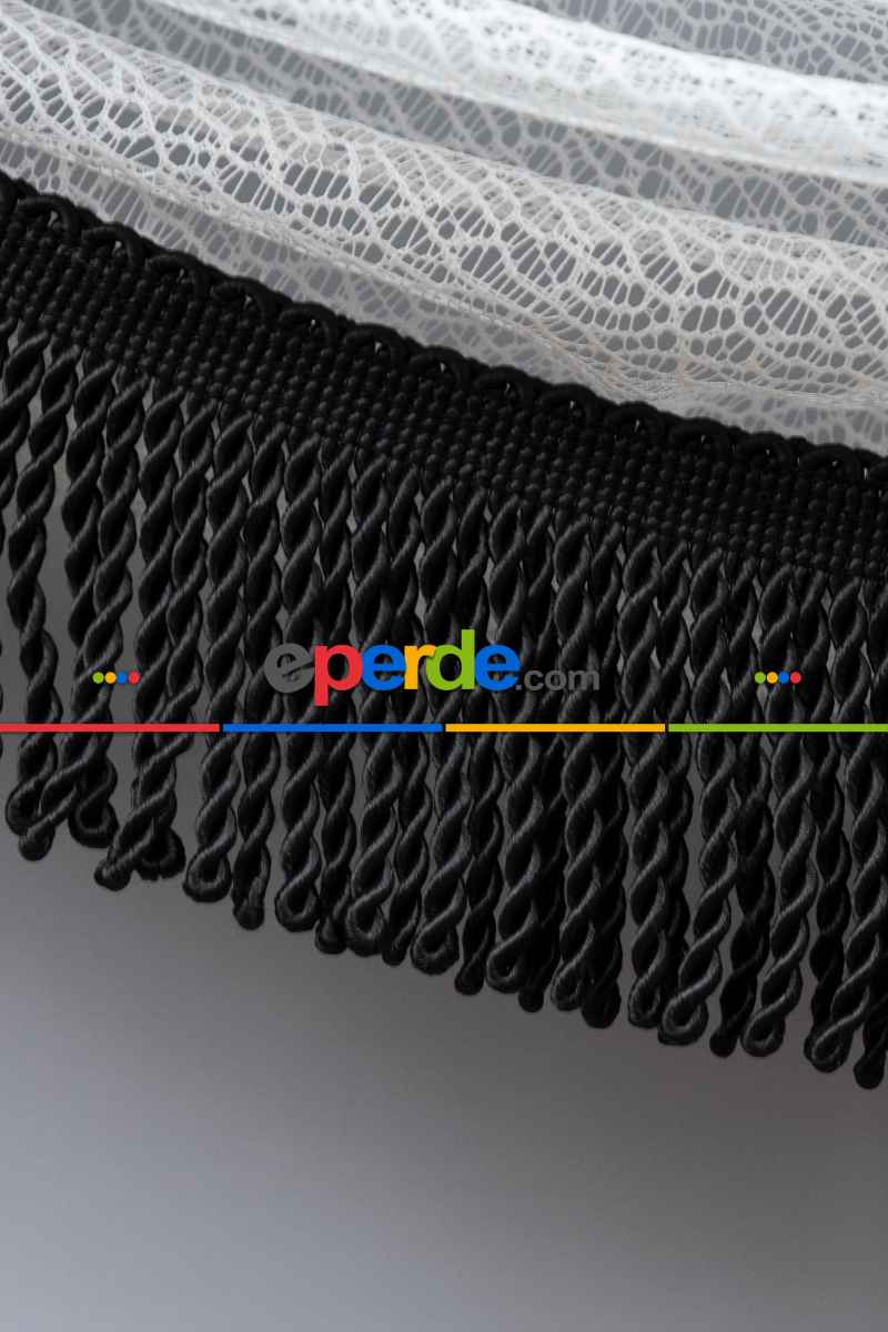 Salon Empoli Örme Kruvaze Tül Perde- Ekru